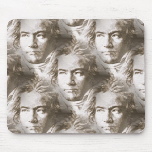 Beethoven Portrait Pattern Mousepad (Vorne)