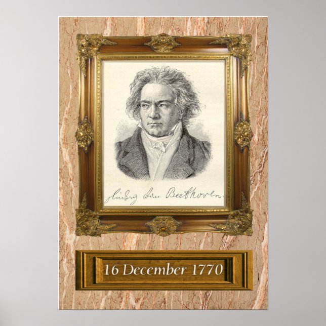 Beethoven Portrait Poster (Vorne)