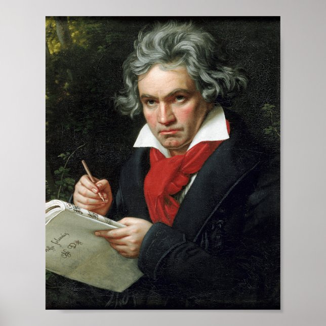 Beethoven Portrait von Joseph Karl Stieler Poster (Vorne)