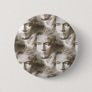 Beethoven-Porträtmuster Button