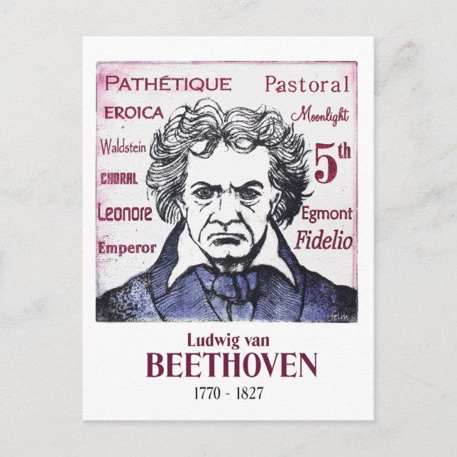 Beethoven Postkarte (Vorderseite)
