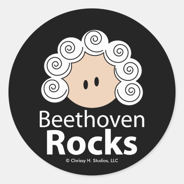 Beethoven Rocks Beethoven Aufkleber 20 Pack (Vorderseite)