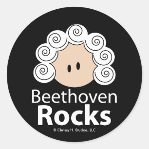 Beethoven Rocks Beethoven Aufkleber 20 Pack