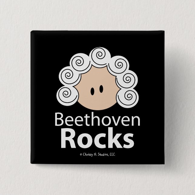 Beethoven Rocks Button (Vorderseite)