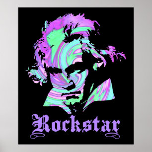 Beethoven Rockstar Poster