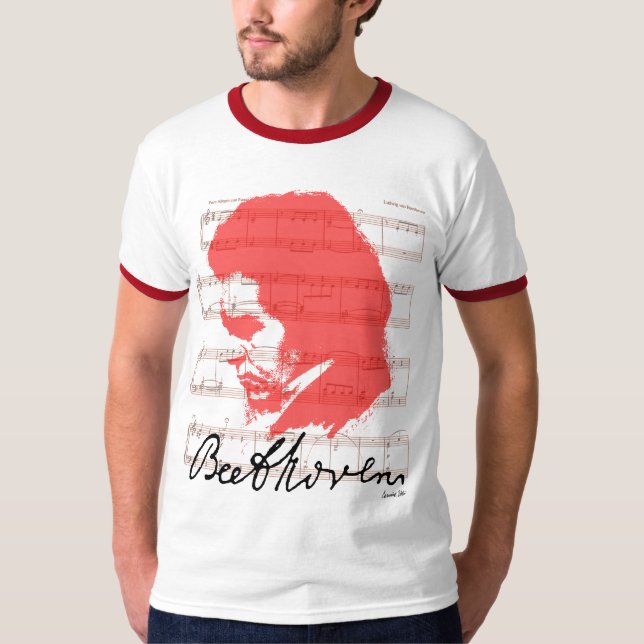 BEETHOVEN-ROT T-Shirt (Vorderseite)