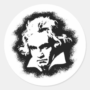 Beethoven Runder Aufkleber