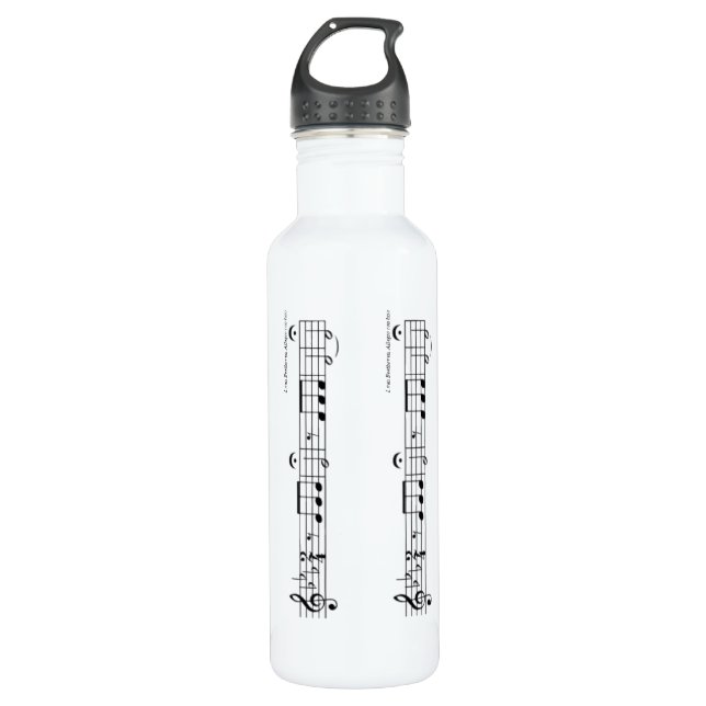 Beethoven Symphony No. 5 Edelstahlflasche (Vorderseite)