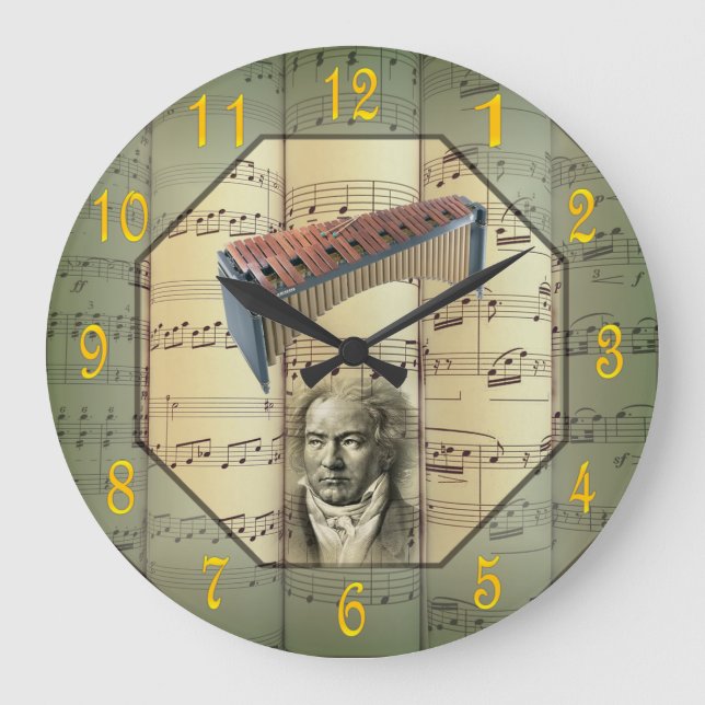 Beethoven ~ Symphony Orchestra ~ Xylophone ~   Große Wanduhr (Vorderseite)