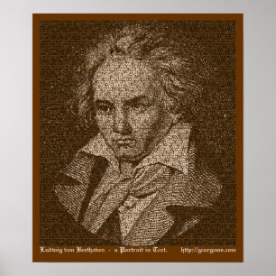 Beethoven-Textportrait Poster
