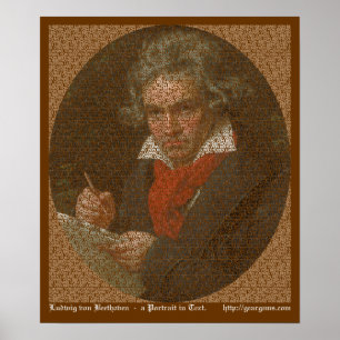 Beethoven-Textportrait Poster