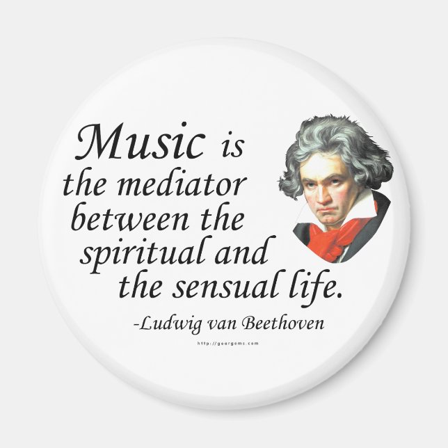 Beethoven über Musik Magnet (Vorne)