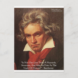 Beethoven "Vom Himmel" Liebeszitate Geschenke & Te Postkarte
