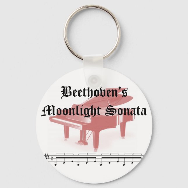 Beethovens Mondlicht Sonata Geschenke Schlüsselanhänger (Vorderseite)