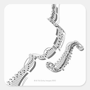 Beethovens-Violinen-Konzert Quadratischer Aufkleber