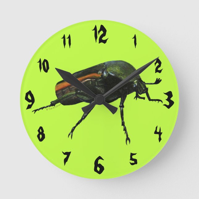 Beetle Bug Acrylic Wall Clock Runde Wanduhr (Vorderseite)