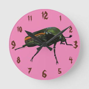 Beetle Bug Acrylic Wall Clock Runde Wanduhr