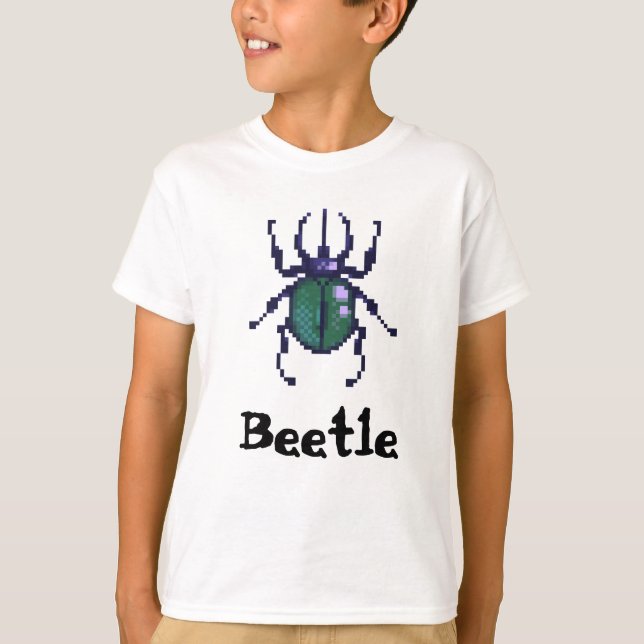 Beetle green pixel art T-Shirt (Vorderseite)