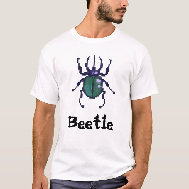 Beetle green pixel art T-Shirt (Vorderseite)
