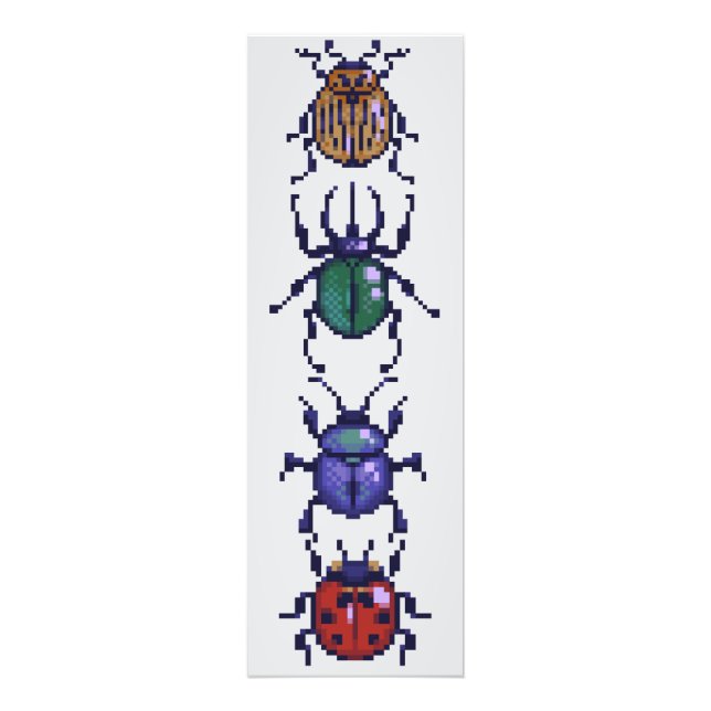 Beetle, kevers pixelart fotodruck (Vorne)