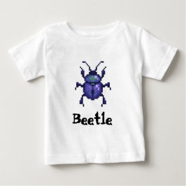 Beetle purple pixel art baby t-shirt