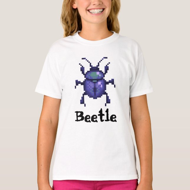 Beetle purple pixel art T-Shirt (Vorderseite)