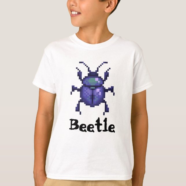 Beetle purple pixel art T-Shirt (Vorderseite)