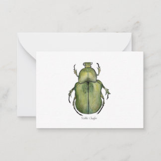 Beetle Watercolor Art Cards Mitteilungskarte