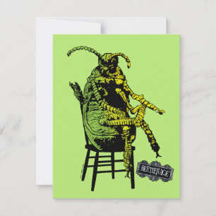 Beetlejuice   Käfer auf dem Stuhl Mitteilungskarte
