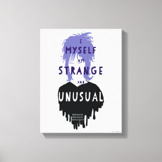 Beetlejuice | Lydia "Strange and Unusual" Graphic Leinwanddruck