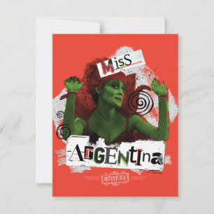 Beetlejuice Miss Argentinien Mitteilungskarte
