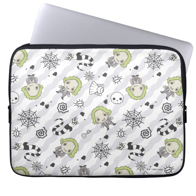 Beetlejuice Muster Laptopschutzhülle (Vorderseite)