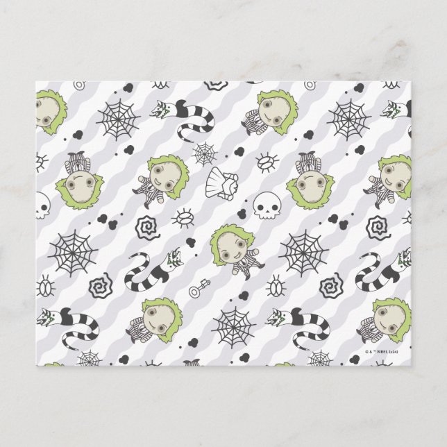 Beetlejuice Muster Postkarte (Vorderseite)