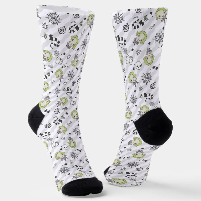 Beetlejuice Muster Socken (Gewinkelt)