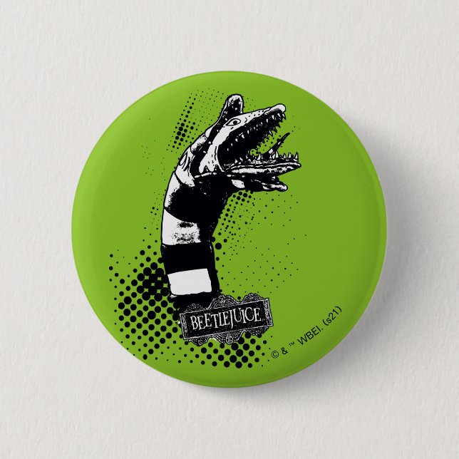 Beetlejuice Sandworm Button (Vorderseite)