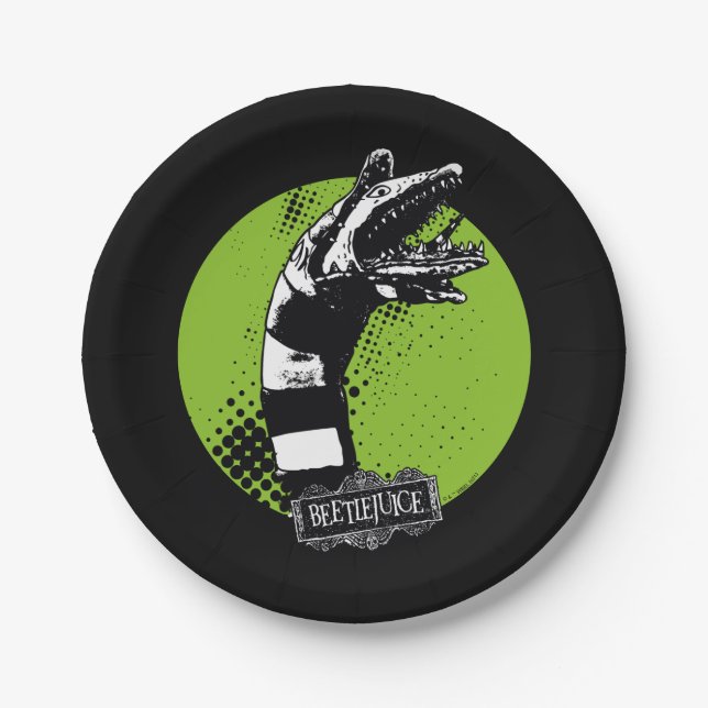 Beetlejuice Sandworm Pappteller (Vorderseite)
