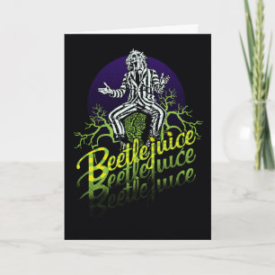 Beetlejuice Sitting on a Tombstone Karte