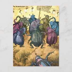 Beetles Celebrating Mittelsommer Postkarte