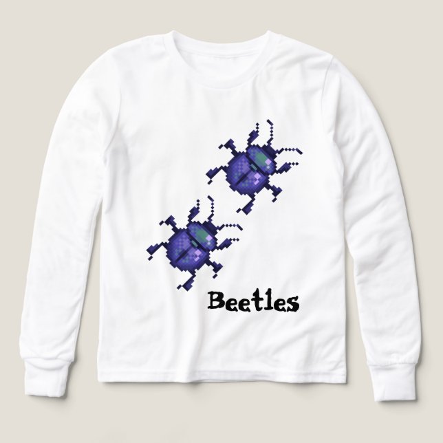 Beetles purple pixel art (Design Vorderseite)