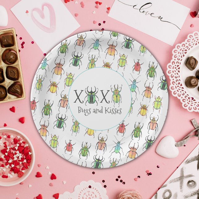 Beetles XOXO Lovebugs Pappteller (Von Creator hochgeladen)