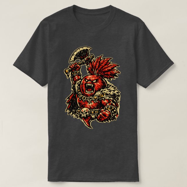 Beetroot Berserker — Funny Vegetable Rage Warrior  T-Shirt (Design vorne)