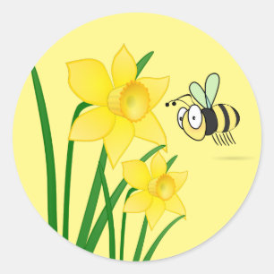 Beezy die Bee Daffodils Stickers