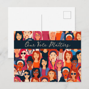 Befähigte Frauen wählen Postkarte