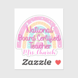 Befähigte Lehrerin Rainbow durch den Nationalen Ze Aufkleber