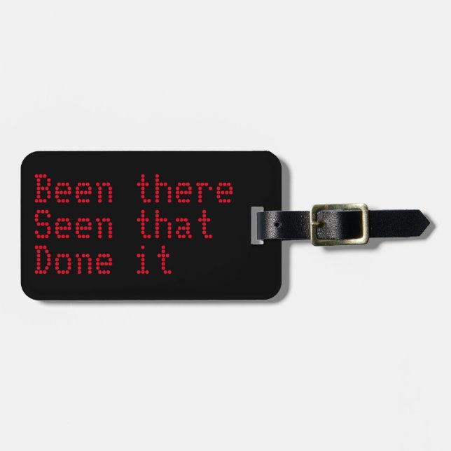 Befand sich dort, sah, dass, Fertig es Gepäck Name Gepäckanhänger (Vorderseite horizontal)