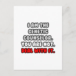 Befassen Sie sich damit ... Funny Genetic Counselo Postkarte