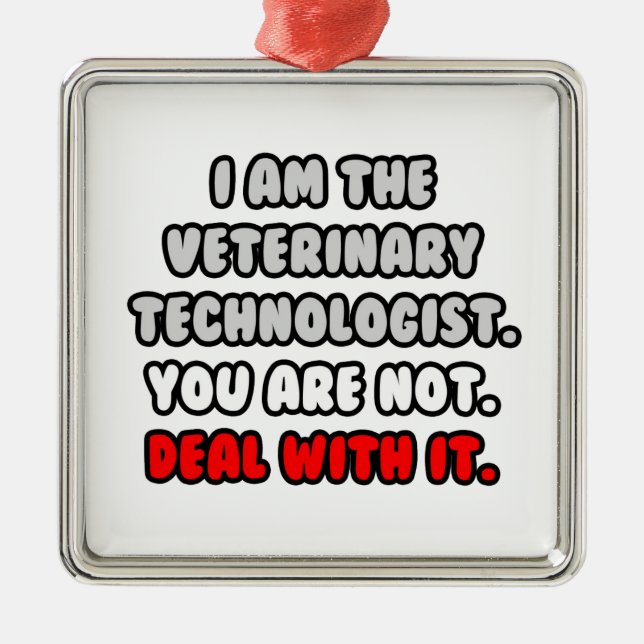 Befassen Sie sich damit ... Funny Veterinary Techn Ornament Aus Metall (Vorne)