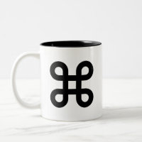 Befehls-Piktogramm-Tasse