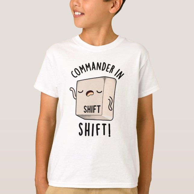 Befehlshaber in Shirt Funny Keyboard Puff (Vorderseite)