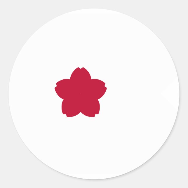 Befehlshaber-Standard, japanische Flagge Runder Aufkleber (Vorderseite)